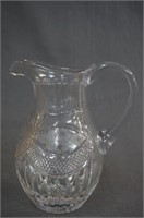 Vintage Cut and Etched Glass 32oz. Water Pitcher