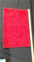 19 Times Your Bid. 22x15 Comfy Red Floor Rug.