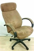 Suede High-back Rolling Office Chair