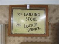 The Lansing Store & Locker Service Ad Sign