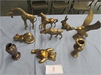 Brass animal figurines