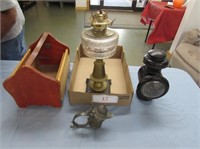 Antique Kerosene headlight, kerosene oil lamp