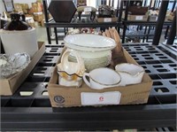 Anchor Hocking Milk Glass Dishes, Fire King cups