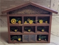 John Deere Toy Tractors & Display Shelf