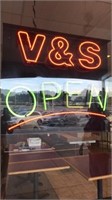 V S Open Neon Sign