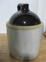 Vintage Brown and White Glazed stoneware Jug