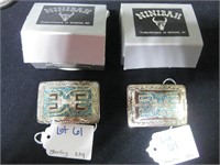 Sterling Silver & Turquoise Belt Buckles(each 23g)