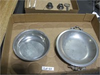 2 shirley handmade pewter bowls from Williamsburg