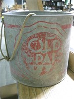 Minnow bucket with advertising