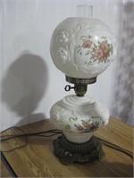 Vintage Gone with the wind hurricane glass lamp