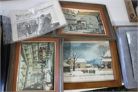 3 Pictures / Old Newspaper