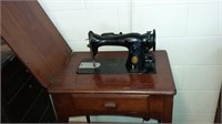 OLD SINGER SEWING MACHINE WITH CABINET