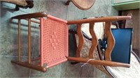 CORD WOVEN OAK LADDER BACK CHAIR