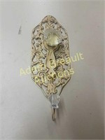 Decorative metal door knob coat hook