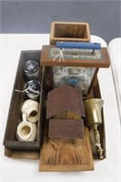 Wooden Items / Clock / Brass Bell