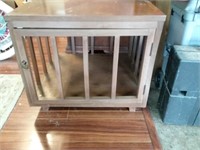 WALNUT FINISH END TABLE-- LIKE CRATE