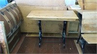 STANDARD SEWING MACHING STAND -- WITH OAK TOP