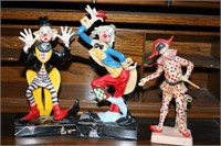 Clown Figurines (lot of 3)