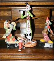 Clown Figurines (lot of 4)