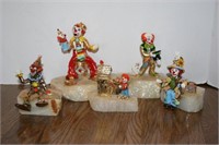 Ron Lee & Ju Di Clown Figurines (lot of 5)