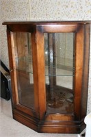 Small Lighted Mirrored Back Curio Cabinet