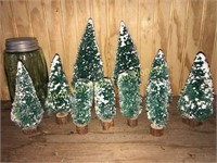 10 Small artificial  trees- Christmas village