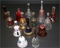 Selection of Glass Bells- some hand painted,