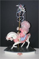 Porcelain Carousel Horse with Clown