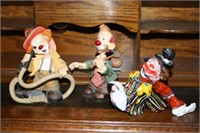 Slapstix & Enesco Clown Figurines (lot of 3)