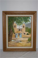 Missionary Painting on Canvas signed by