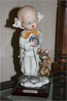 G. Armani Clown with Dog Figurine