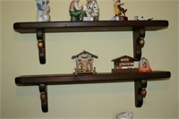 Pair of Nice Wooden Wall Shelves