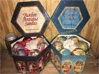 2 sets ornaments-Antique Santas & Glorius Angels
