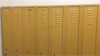 Group of 6 steel lockers, No 501-507 Republic