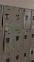Set of 9 small steel lockers, Penco products,