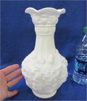 imperial glass white vase - 10inch tall