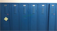 Group of 6 blue steel lockers, No 546-550, ,