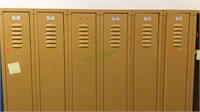 Group of 7 steel lockers, No 574-579 Republic