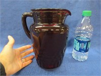ruby red glass pitcher