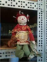 13 in rag doll and teddy bear plush figure
