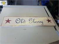 5 1/2 x 23 1/2 Old Glory wood sign