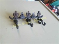 Antique cast iron coat hooks