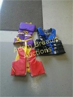 3 assorted life jackets