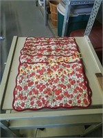 7 decorative Rose cloth placemats