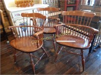Set of 3 Wooden Dining Chairs