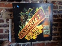 Lighted BUD LIGHT Beer Ad Sign