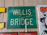 Metal WILLIS BRIDGE Sign