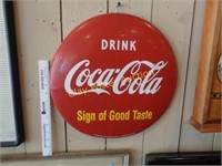 Coca-Cola Metal Button Sign