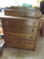 ANTIQUE SIX DRAWER DRESSER