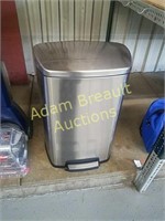 10 x 17 x 26 flip top stainless trash can